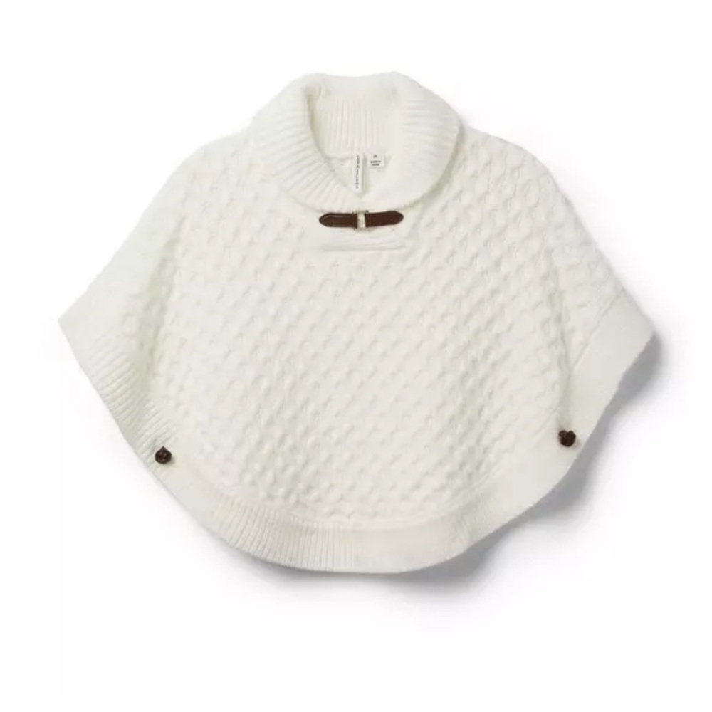 Janie and Jack Ivory Sweater Cape - Picture 2 of 7